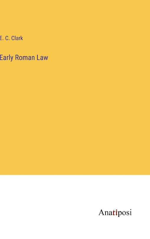 Couverture_Early Roman Law