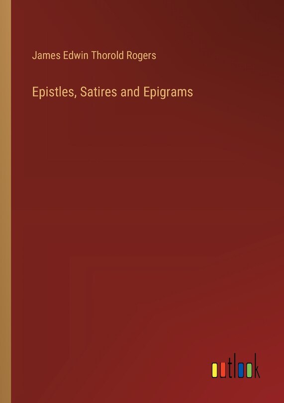 Front cover_Epistles, Satires and Epigrams
