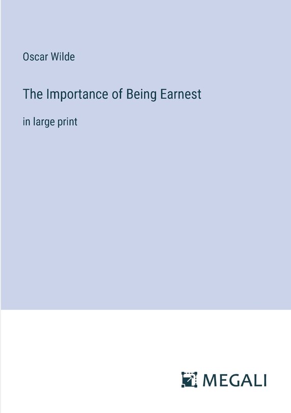 Couverture_The Importance of Being Earnest