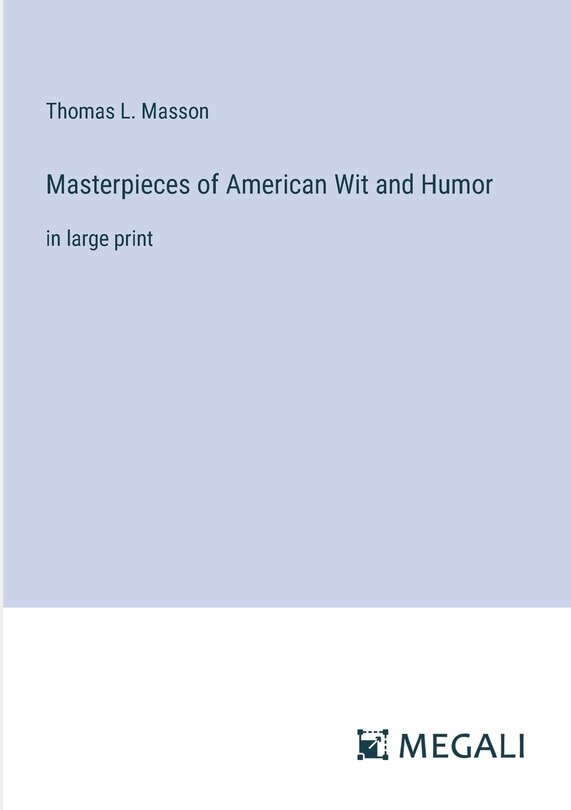 Front cover_Masterpieces of American Wit and Humor