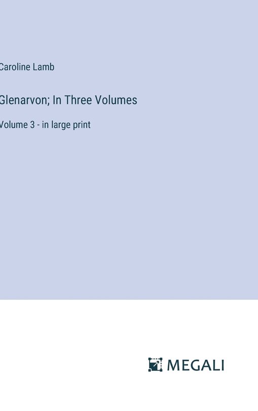 Front cover_Glenarvon; In Three Volumes