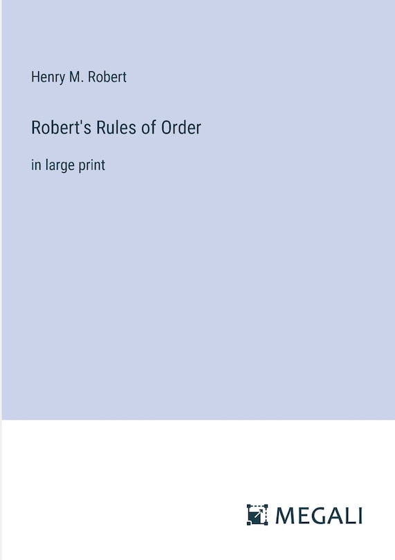 Front cover_Robert's Rules of Order
