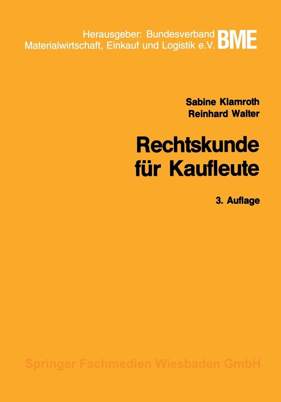 Front cover_Rechtskunde für Kaufleute