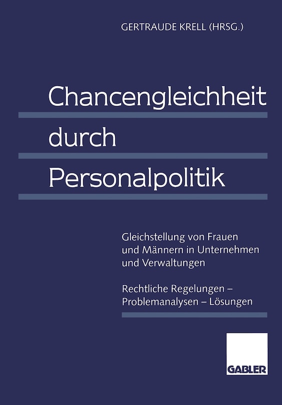 Front cover_Chancengleichheit Durch Personalpolitik