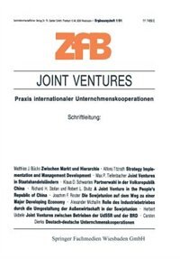 Front cover_Joint Ventures