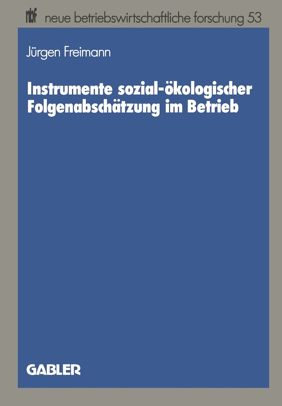 Couverture_Instrumente sozial-ökologischer Folgenabschätzung im Betrieb