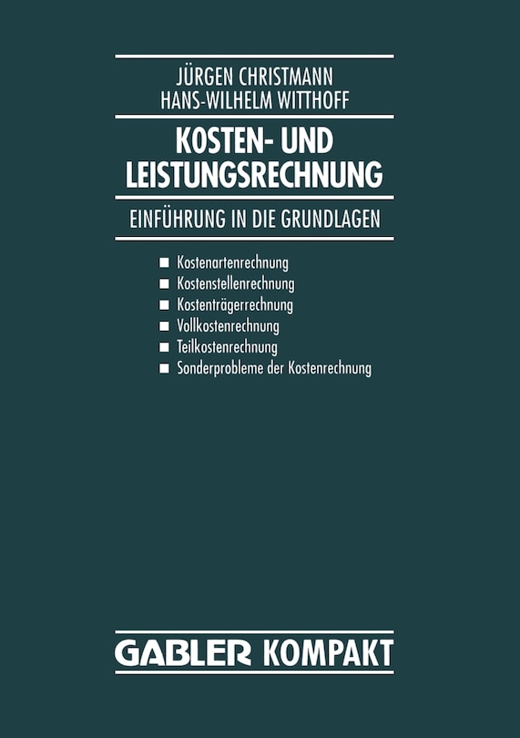 Front cover_Kosten- und Leistungsrechnung
