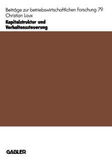 Front cover_Kapitalstruktur und Verhaltenssteuerung