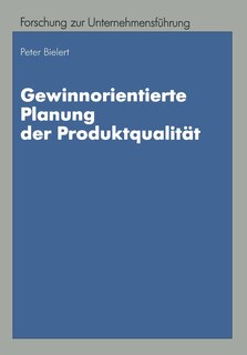 Couverture_Gewinnorientierte Planung der Produktqualität