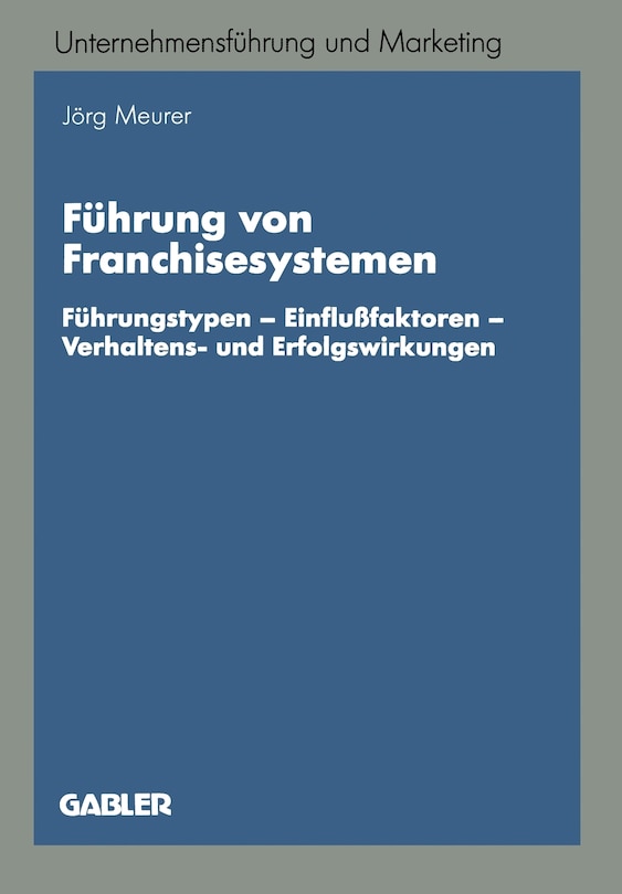 Front cover_Führung Von Franchisesystemen