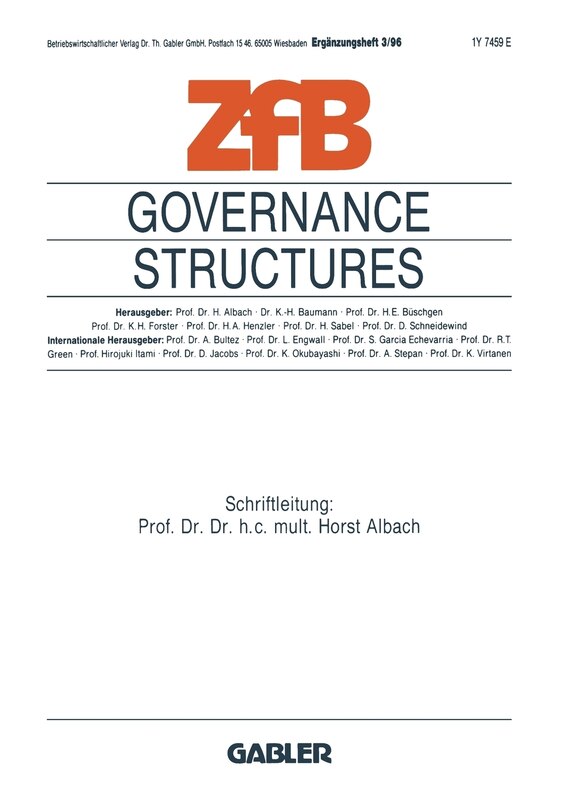 Couverture_Governance Structures