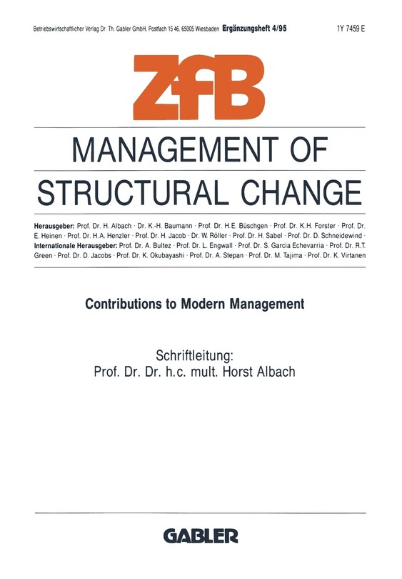 Couverture_Management of Structural Change