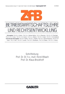 Front cover_Betriebswirtschaftslehre und Rechtsentwicklung