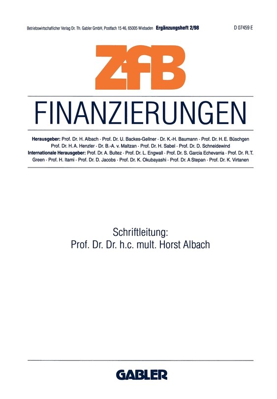 Front cover_Finanzierungen