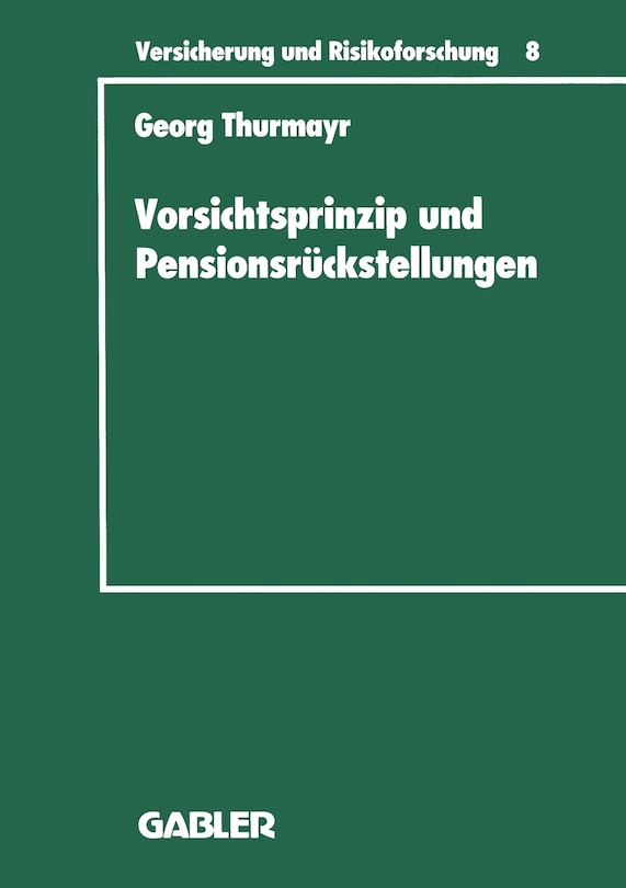 Front cover_Vorsichtsprinzip und Pensionsrückstellungen