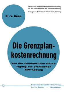 Front cover_Die Grenzplankostenrechnung