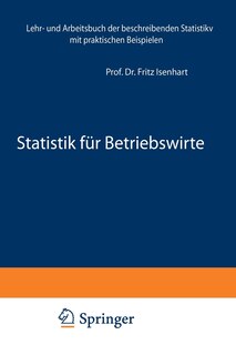 Front cover_Statistik für Betriebswirte