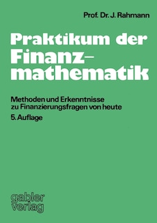 Front cover_Praktikum der Finanzmathematik