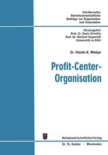 Front cover_Profit-Center-Organisation