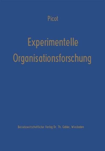 Couverture_Experimentelle Organisationsforschung