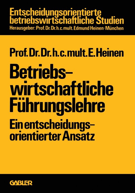 Front cover_Betriebswirtschaftliche Führungslehre