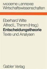 Front cover_Entscheidungstheorie