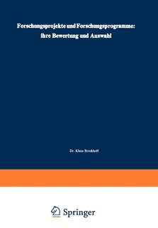 Front cover_Forschungsprojekte und Forschungsprogramme