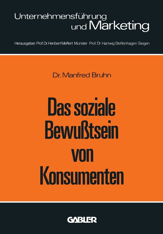 Front cover_Das soziale Bewußtsein von Konsumenten