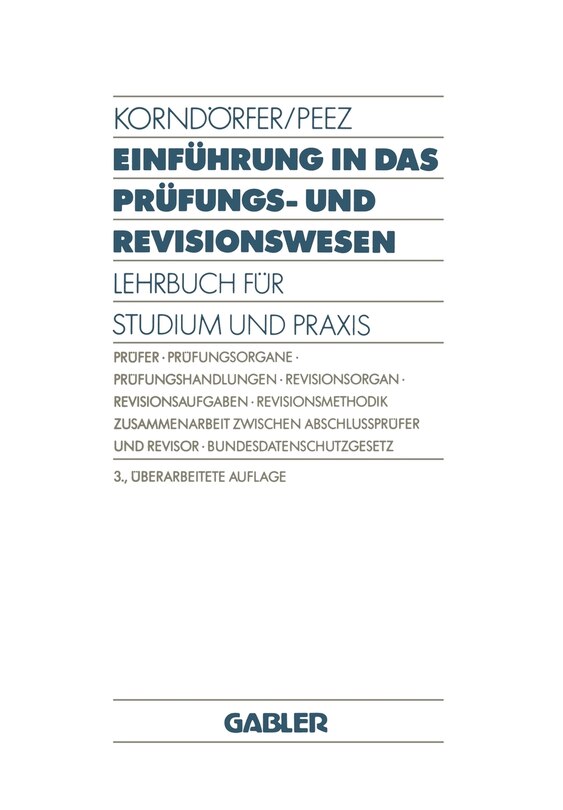 Couverture_Einführung in das Prüfungs- und Revisionswesen