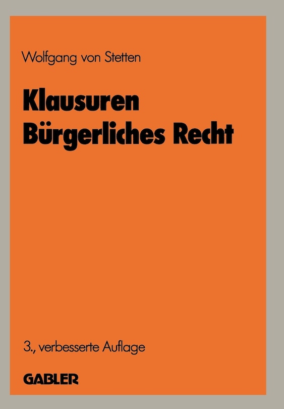 Front cover_Klausuren B&uuml;rgerliches Recht