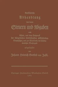 Front cover_Ausführliche Abhandlung von denen Steuern und Abgaben