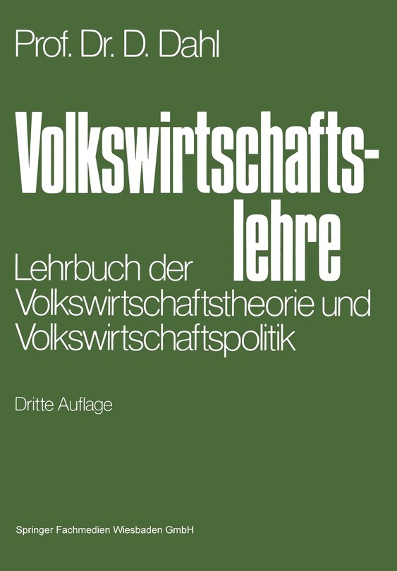 Front cover_Volkswirtschaftslehre