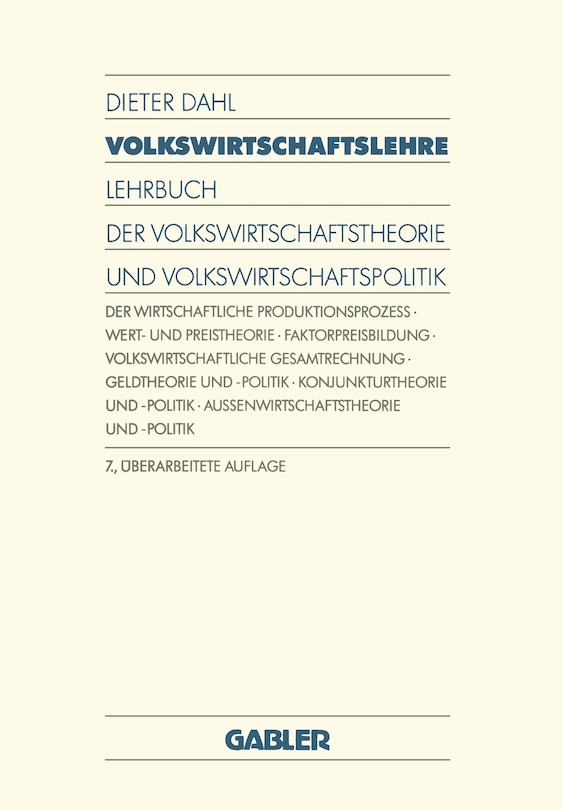 Front cover_Volkswirtschaftslehre