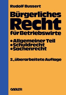 Front cover_Bürgerliches Recht Für Betriebswirte