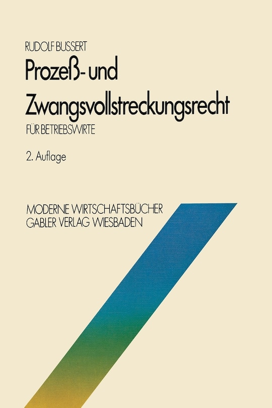 Front cover_Prozeß- und Zwangsvollstreckungsrecht für Betriebswirte