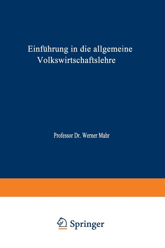 Front cover_Einführung in die Allgemeine Volkswirtschaftslehre