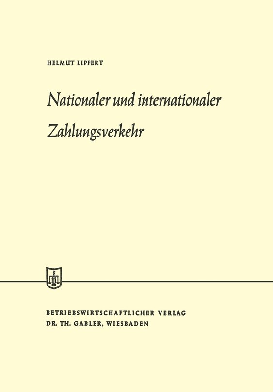 Front cover_Nationaler und internationaler Zahlungsverkehr