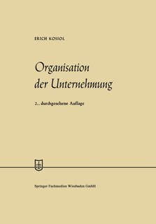 Front cover_Organisation der Unternehmung