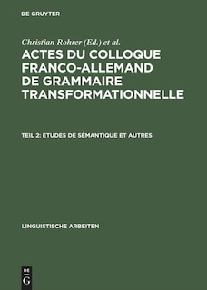 Front cover_Etudes de s&eacute;mantique et autres