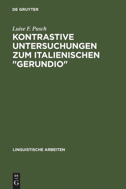 Front cover_Kontrastive Untersuchungen zum italienischen gerundio