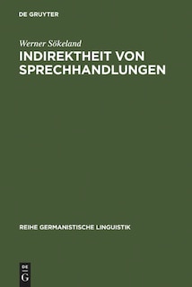 Front cover_Indirektheit von Sprechhandlungen