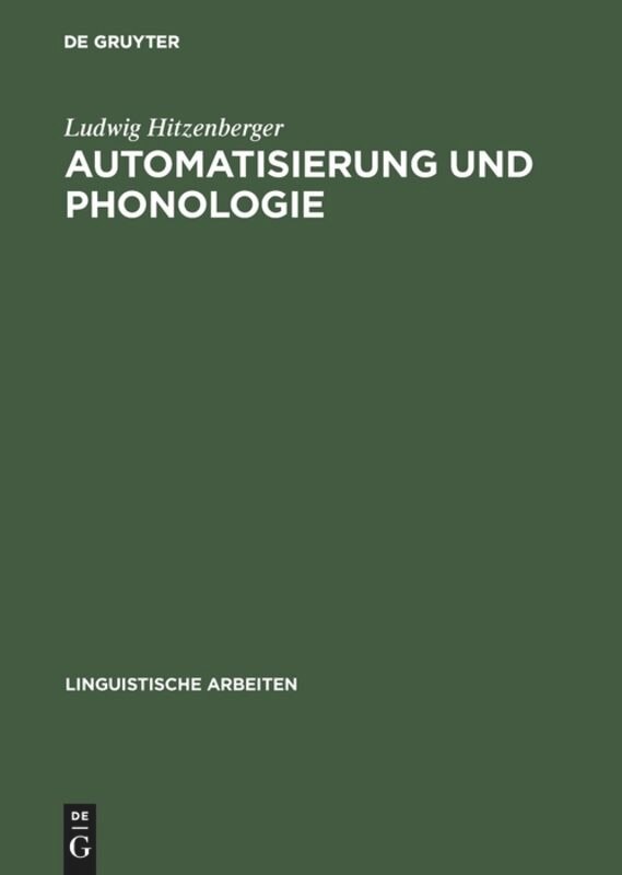 Front cover_Automatisierung und Phonologie