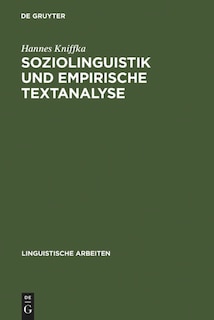 Front cover_Soziolinguistik und empirische Textanalyse