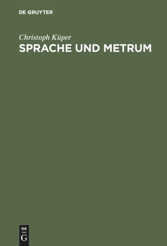 Front cover_Sprache und Metrum