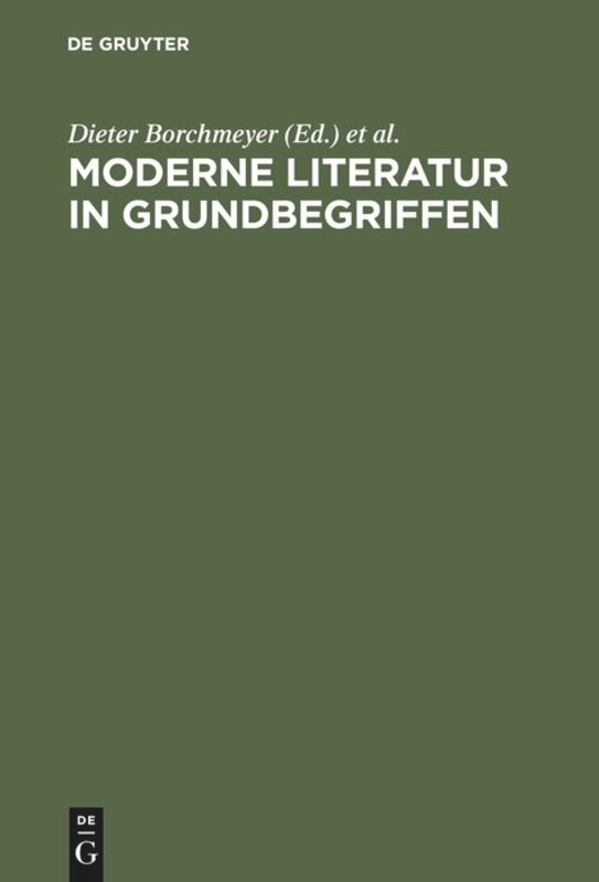 Front cover_Moderne Literatur in Grundbegriffen