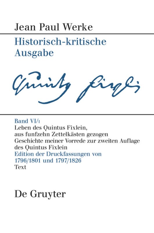 Couverture_Leben des Quintus Fixlein, aus funfzehn Zettelkästen gezogen