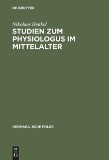 Front cover_Studien zum Physiologus im Mittelalter