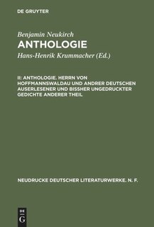 Couverture_Anthologie. Herrn von Hoffmannswaldau und andrer Deutschen auserlesener und bißher ungedruckter Gedichte anderer Theil