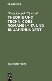 Front cover_Theorie und Technik des Romans im 17. und 18. Jahrhundert