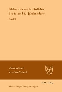Couverture_Kleinere deutsche Gedichte des 11. und 12. Jahrhunderts